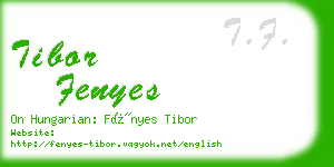 tibor fenyes business card